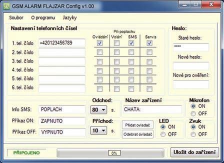 Český GSM nástěnný alarm FLAJZAR 2